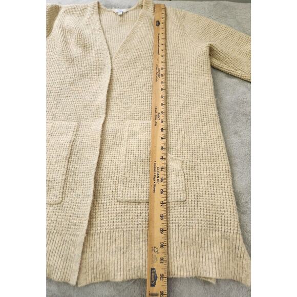 Time & Tru Oatmeal Long Oversized Boxy Cardigan Size Large - Picture 8 of 13